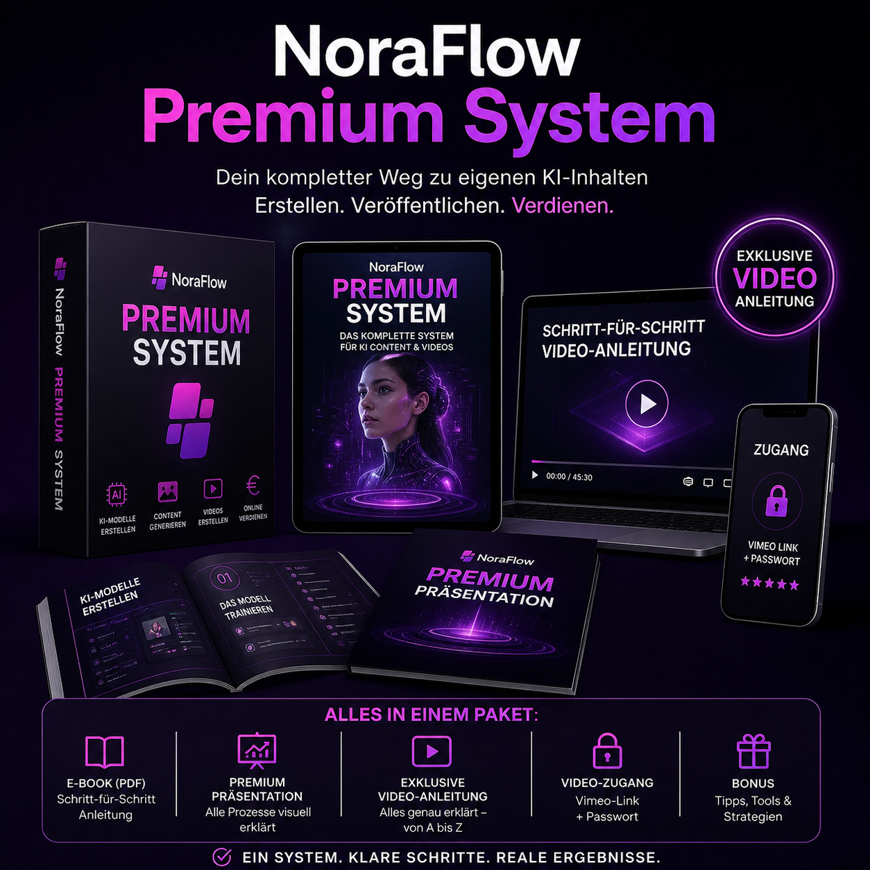 NoraFlow Premium System – KI Content erstellen & skalieren
